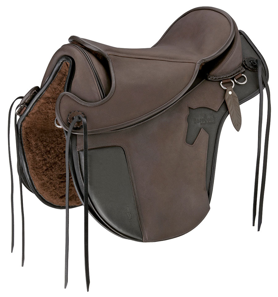 Sattel CHEROKEE Nubukleder, braun/schwarz